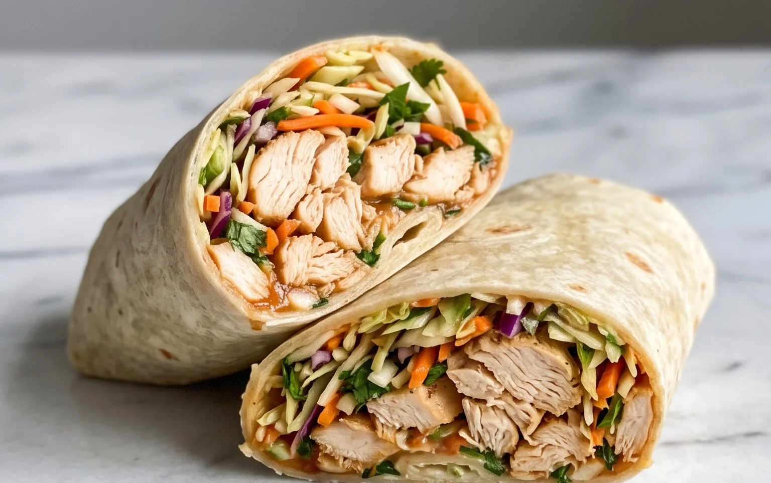Wrap Poulet Thaï & Salade Asiatique Croquante